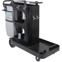 RestroomRx Janitorial Cleaning Cart & Bag Black Plastic Vinyl Tool Clip 1/Each