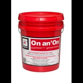 On an' On® Floor Finish 5 GAL Alkaline RTU 25% Solids Metal Interlock 1/Pail