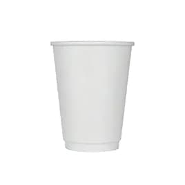 Karat® Hot Cup Insulated 12 OZ Double Wall Poly-Coated Paper White 500/Case