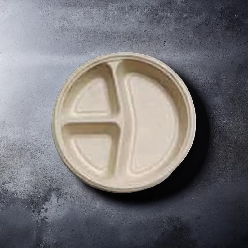 Plate 10 IN 3 Compartment Plant Fiber 200/Case