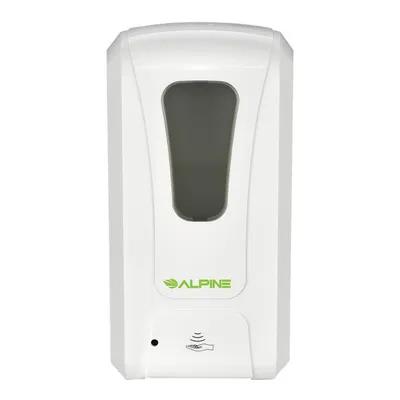 Hand Sanitizer & Soap Dispenser Liquid Gel 1200 mL White ABS Touchless Surface Mount 1/Each
