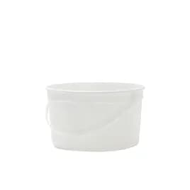 Bucket & Tub Base 128 OZ PET White Round With Handle 120/Case