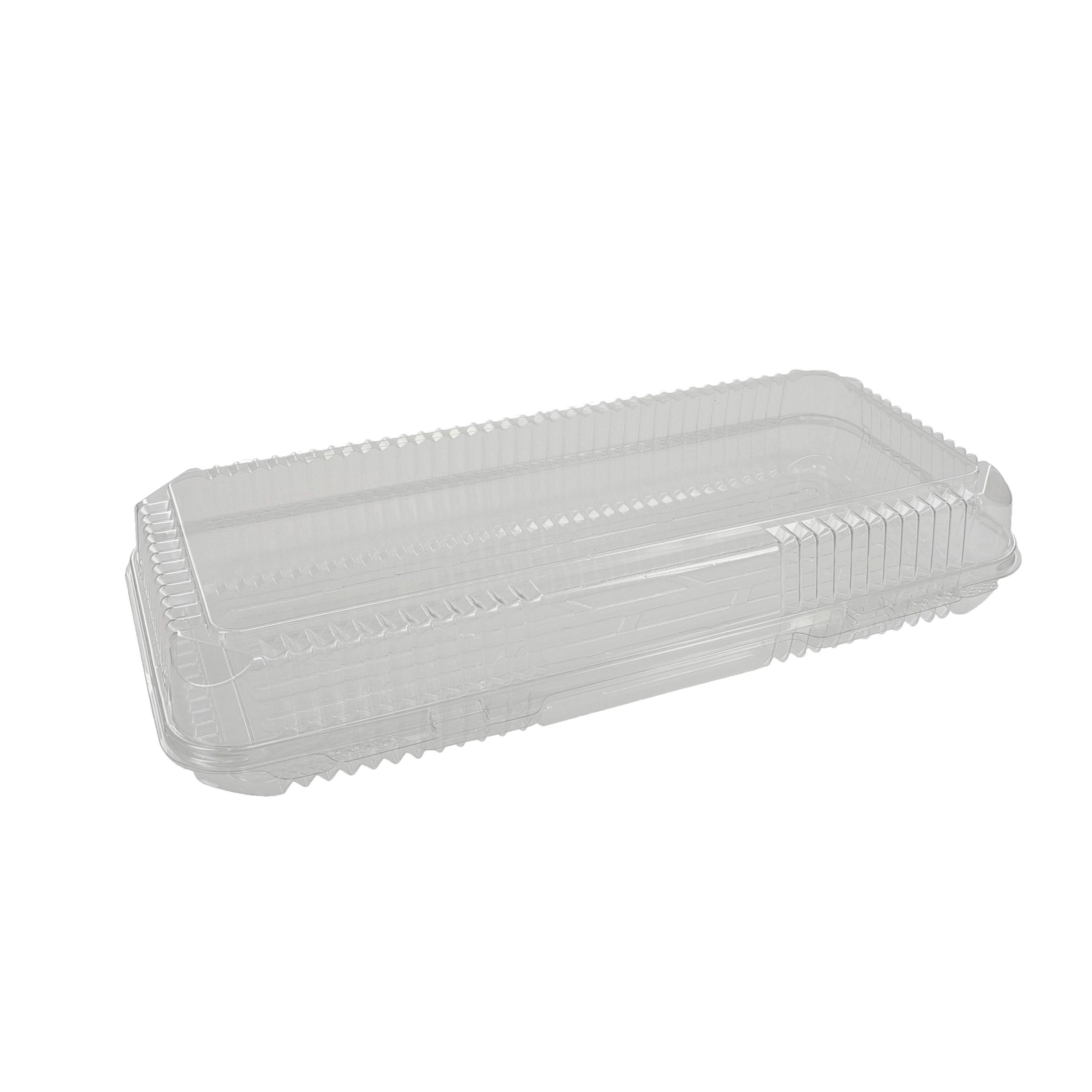 Danish Dessert Container Hinged 13.5X6.875X2.75 IN PET Clear Rectangle 100/Case