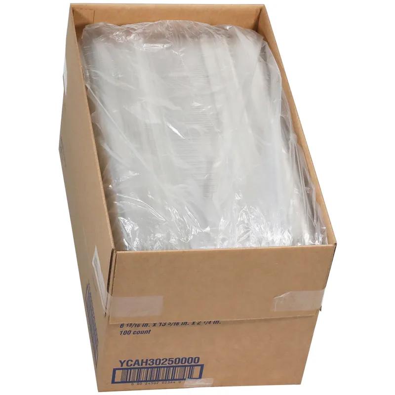 Danish Dessert Container Hinged 13.5X6.875X2.75 IN PET Clear Rectangle 100/Case