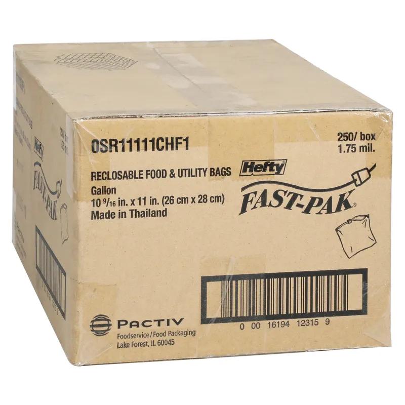 Bag 10.5X11 IN 1 GAL Polyethylene (PE) Clear With Slide Seal Closure Reclosable 250/Case