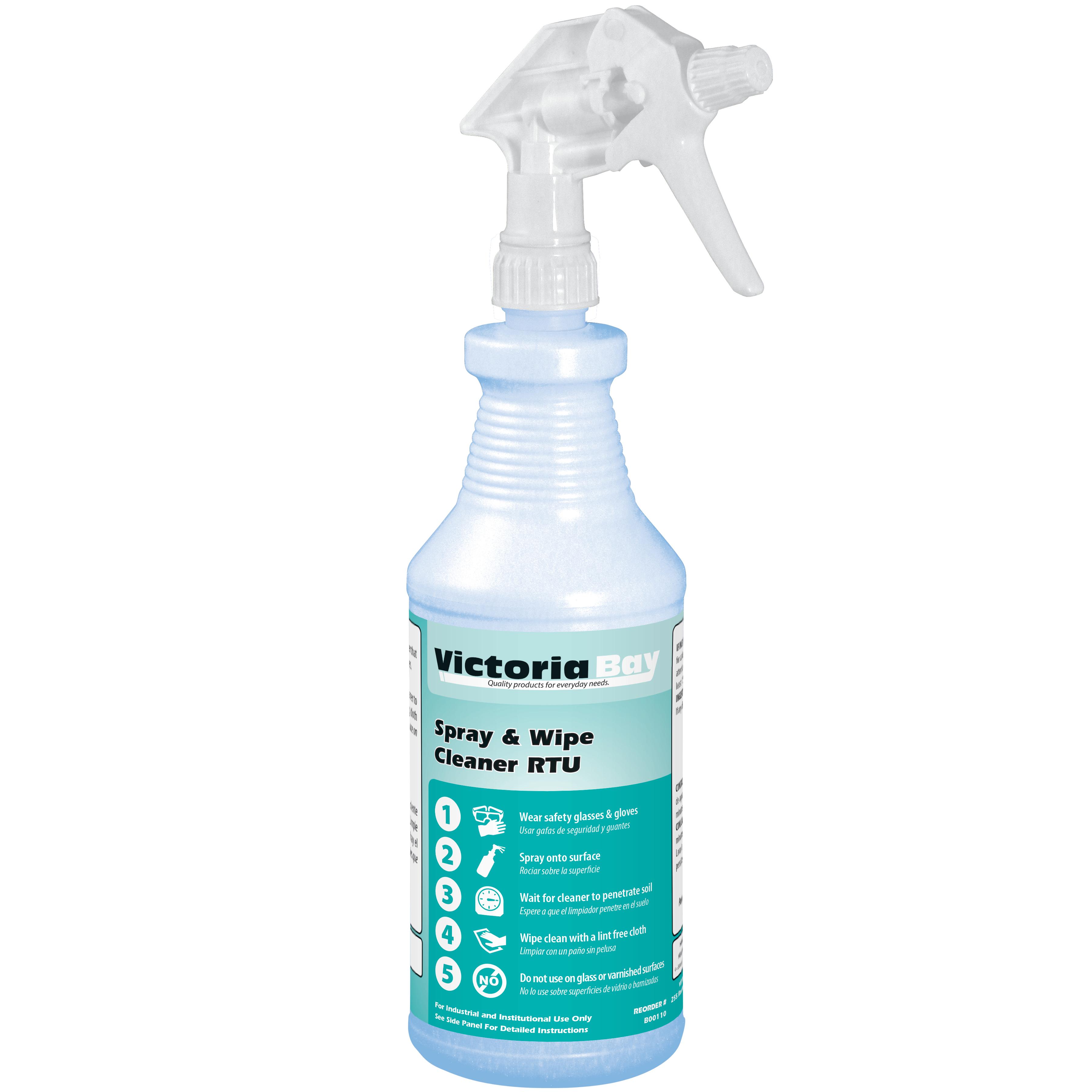 Victoria Bay Spray & Wipe Cleaner - RTU 32 FLOZ 12/Case
