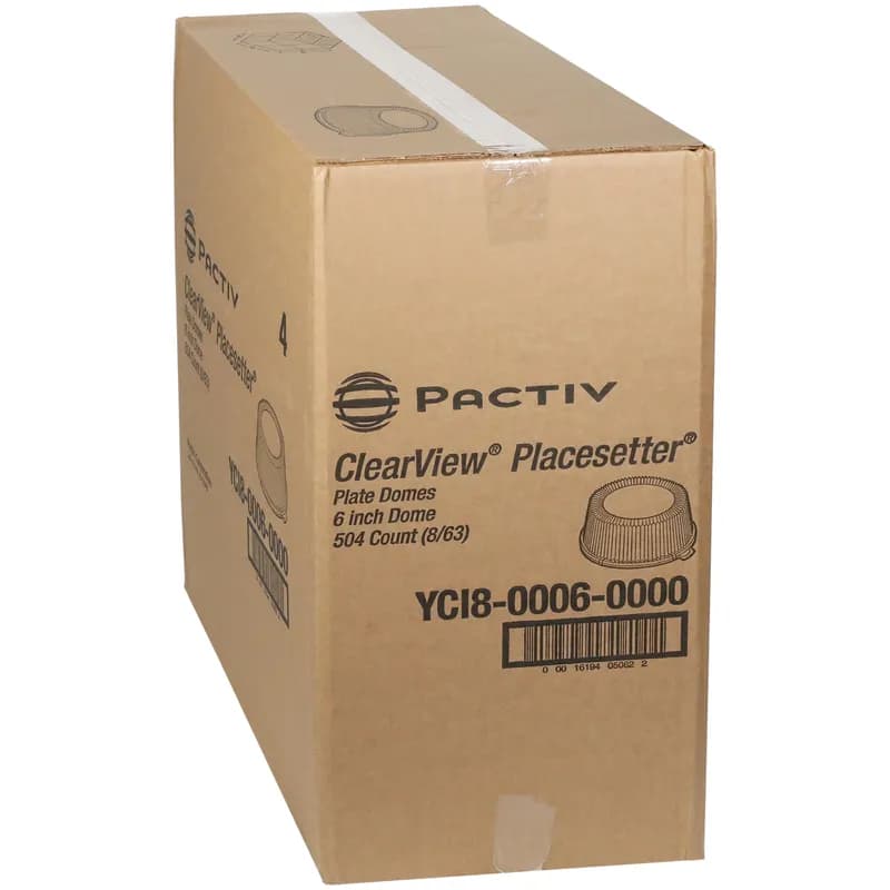 Lid Dome 6X2.1 IN 1 Compartment OPS Clear Round For Container 504/Case