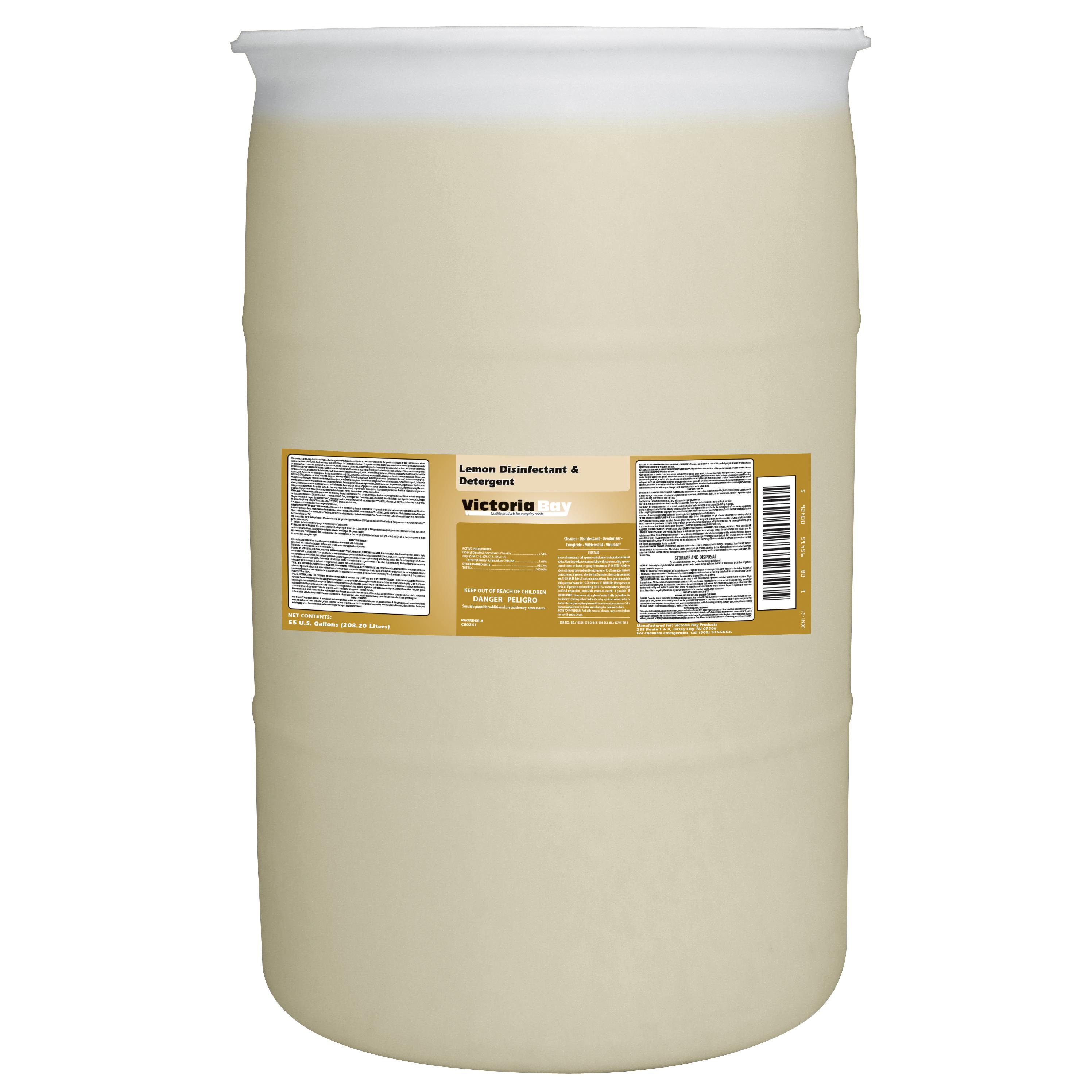 Victoria Bay Lemon Detergent & Disinfectant 55 GAL 55/Drum