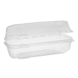 Hoagie & Sub Take-Out Container Hinged With Dome Lid 9.3X4.5X3 IN OPS Clear Rectangle 250/Case