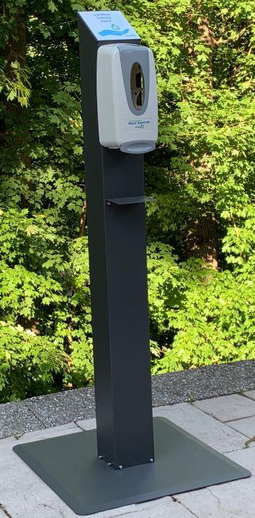 Dispenser Floor Stand Gray Weighted 1/Case