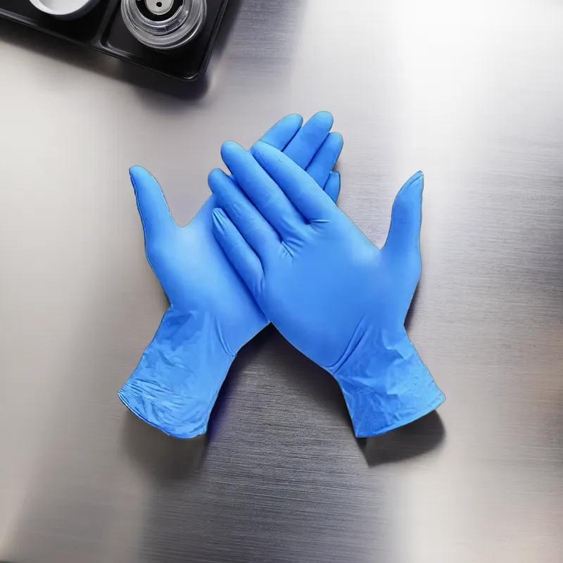 Gloves XS Blue Nitrile Rubber Disposable Powder-Free 100 Count/Pack 10 Packs/Case 1000 Count/Case