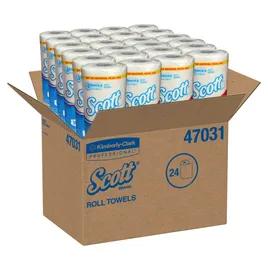 Scott® Household & Kitchen Roll Paper Towel 11X5.9 IN White 1/2 Size Sheets 100 Sheets/Roll 24 Rolls/Case