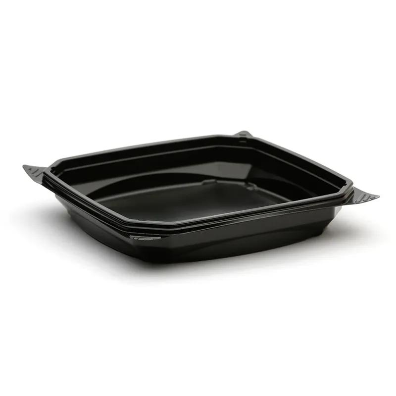 The BOTTLEBOX ® Take-Out Container Base 9X9X1.95 IN PP Black Square 220/Case