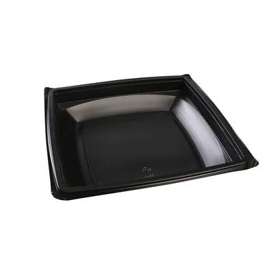 The BOTTLEBOX ® Take-Out Container Base 10.25X10.25X1.95 IN PP Black Square Deep 300/Case