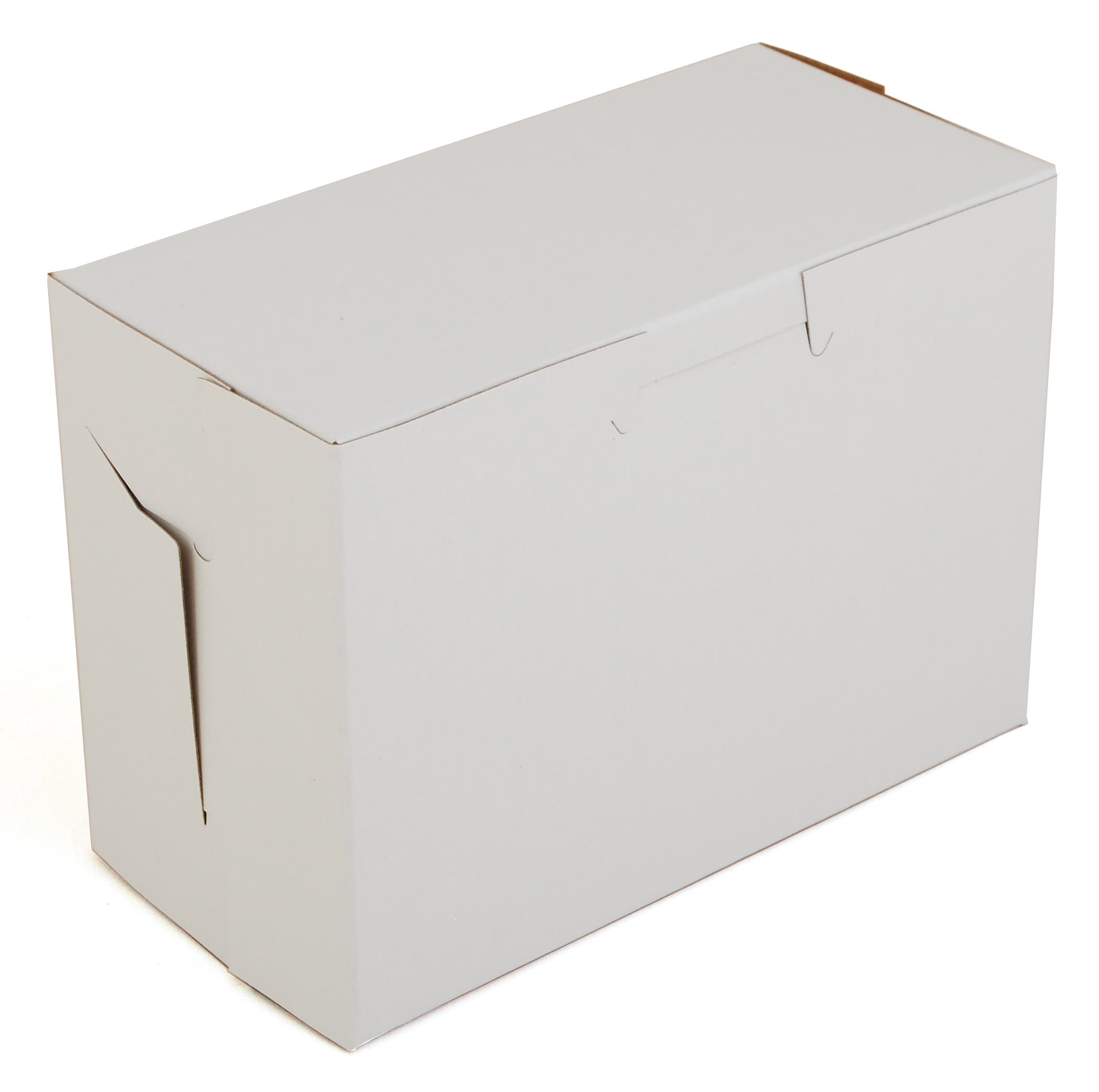 Bakery Box 5.5X2.75X4 IN Clay-Coated Kraft Board White Kraft Rectangle Lock Corner Tuck Top 250/Bundle