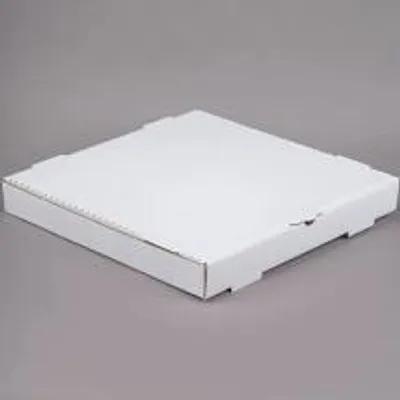 Pizza Box 20X20X2 IN Corrugated Cardboard White Kraft Fluted B-Flute 25/Bundle