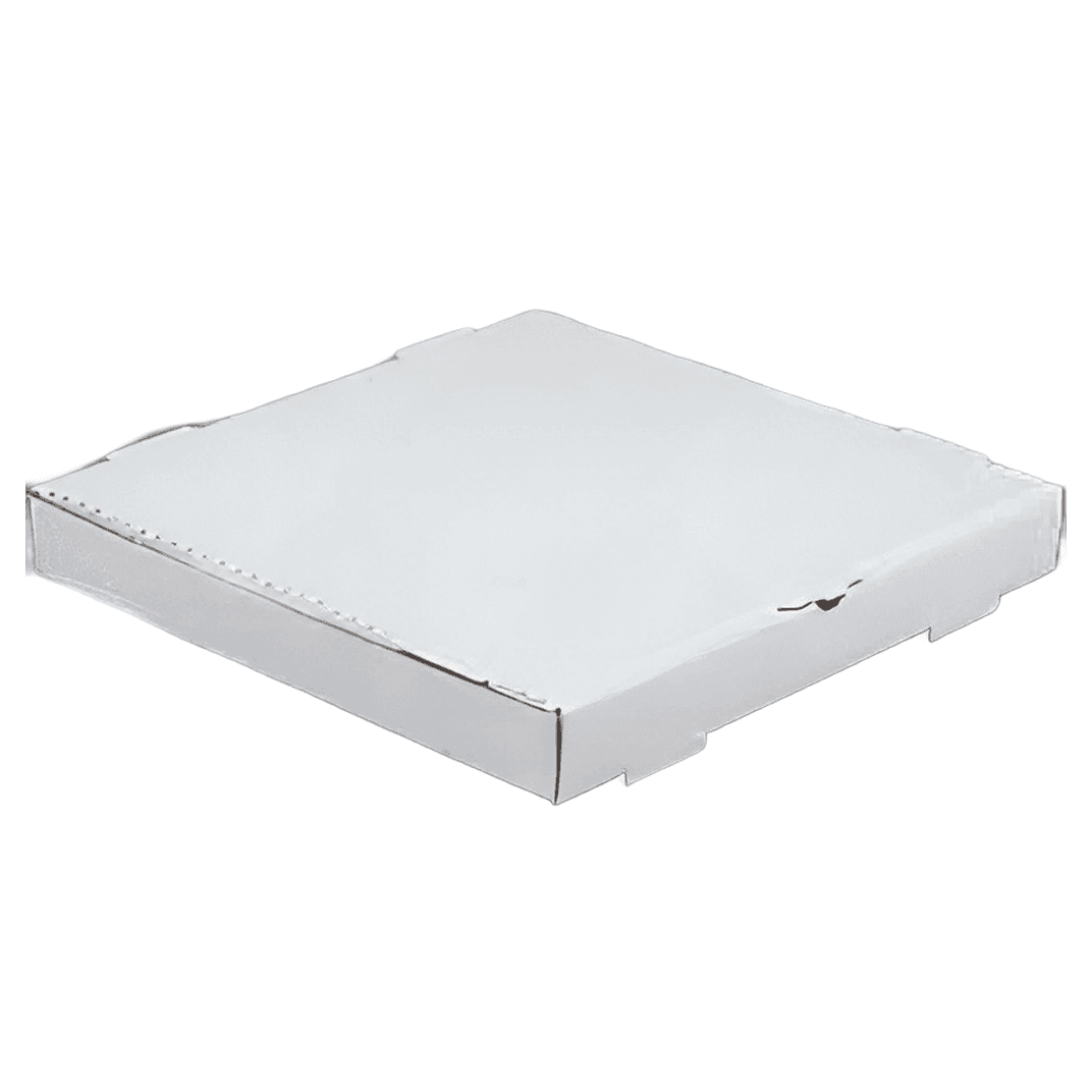 Pizza Box 20X20X2 IN Corrugated Cardboard White Kraft Fluted B-Flute 25/Bundle
