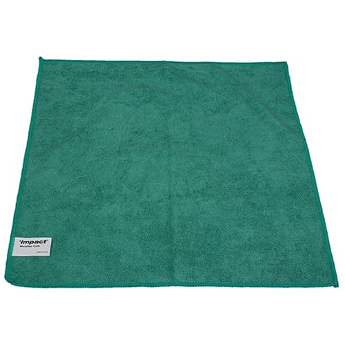 Impact® Cleaning Cloth 16X16 IN Microfiber Green 12/Pack