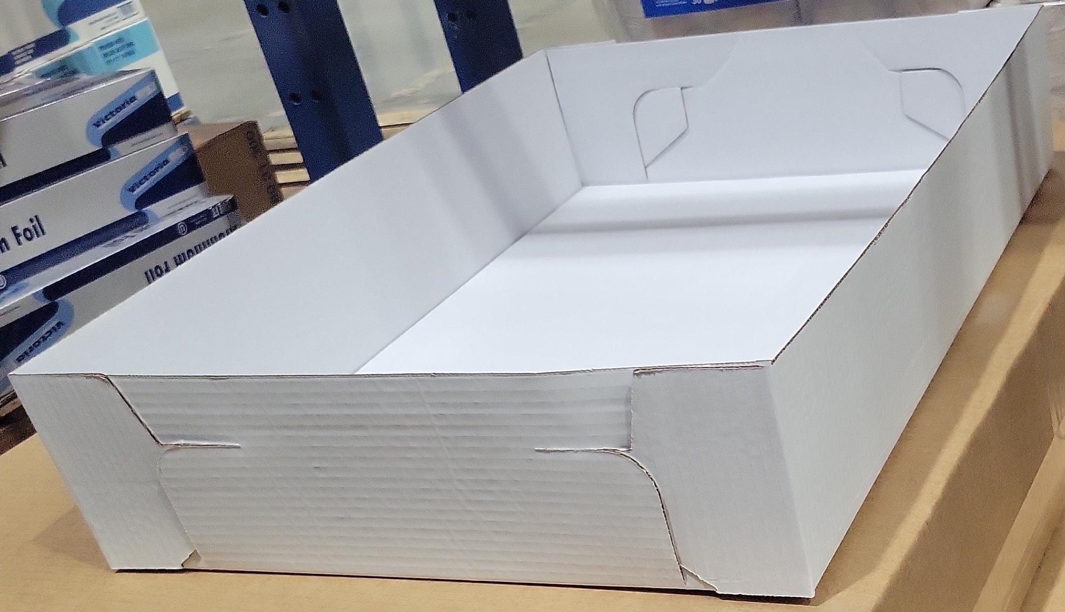 Bakery Box Bottom 25.63X17.63X5 IN Corrugated Paperboard White 50/Case
