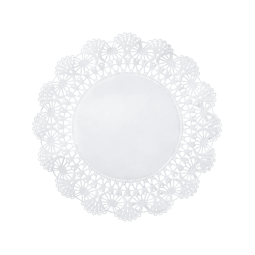 Doily 12 IN Paper White Lace Round 500/Box