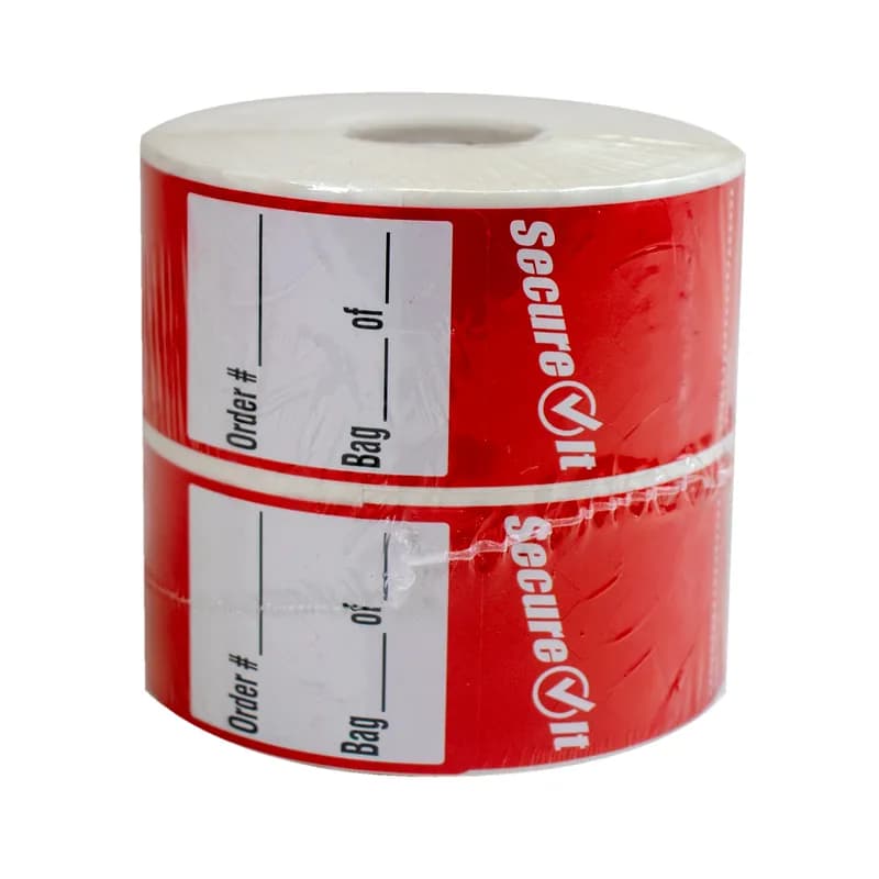 Label 2X6 IN Red Permanent 250CT 500/Pack