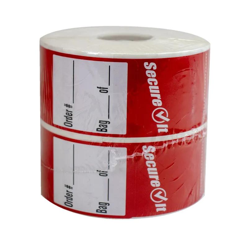 Label 2X6 IN Red Permanent 250CT 500/Pack