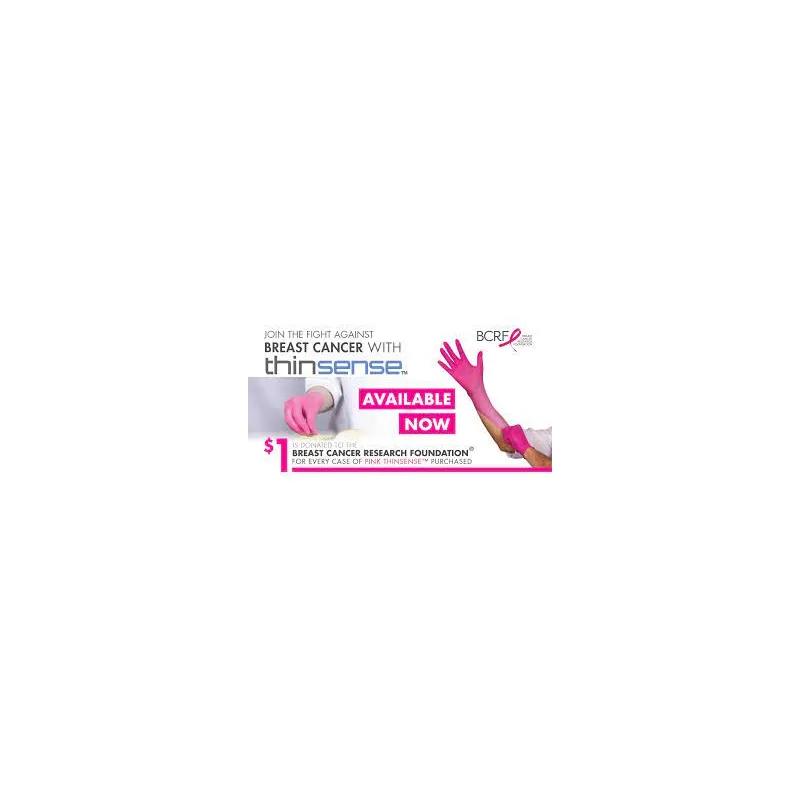 Thinsense™ Gloves Large (LG) Pink Nitrile Powder-Free 1000/Case