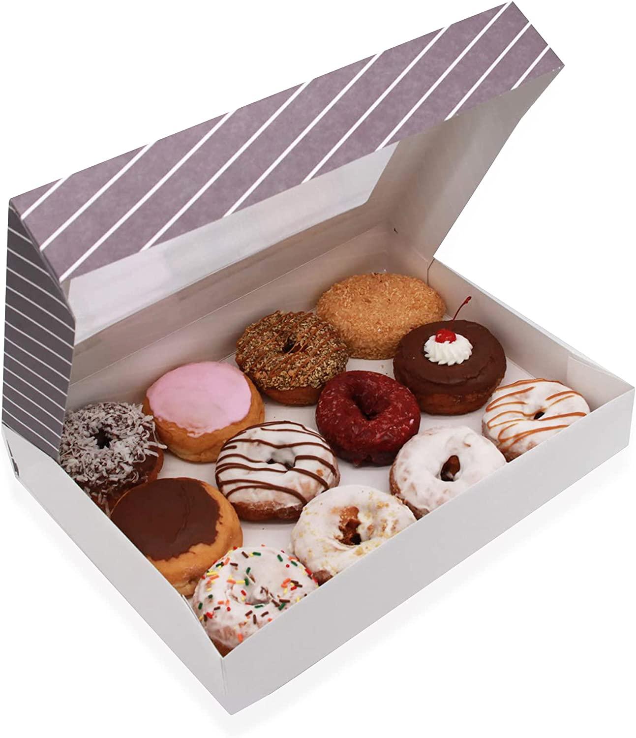 Flat Donut Box 12 CT 19X14X4 IN Paperboard 100/Case