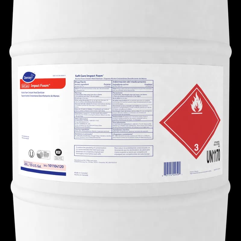 Soft Care® Hand Sanitizer Liquid Foam 55 GAL Clear Instant Kosher For IntelliCare 1/Drum