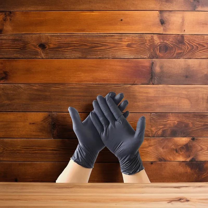 Gloves Large (LG) Black Vinyl Powder-Free 1000/Case