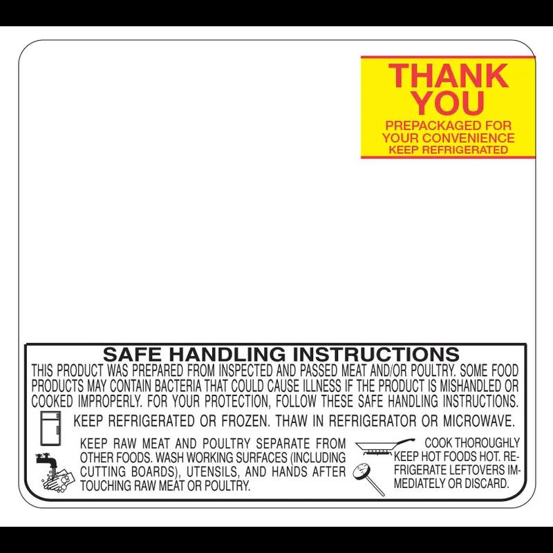 Toledo 315/317 ET Thank You Label 2.4 IN 19000/Case