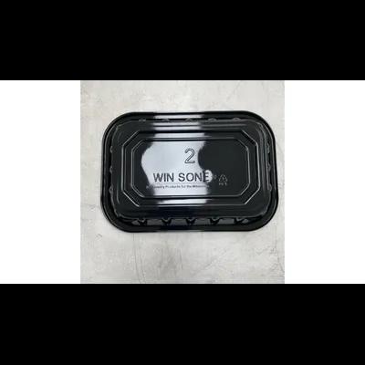 2 Meat Tray 8.1X5.11X1.4 IN PET Black Rectangle 250/Case