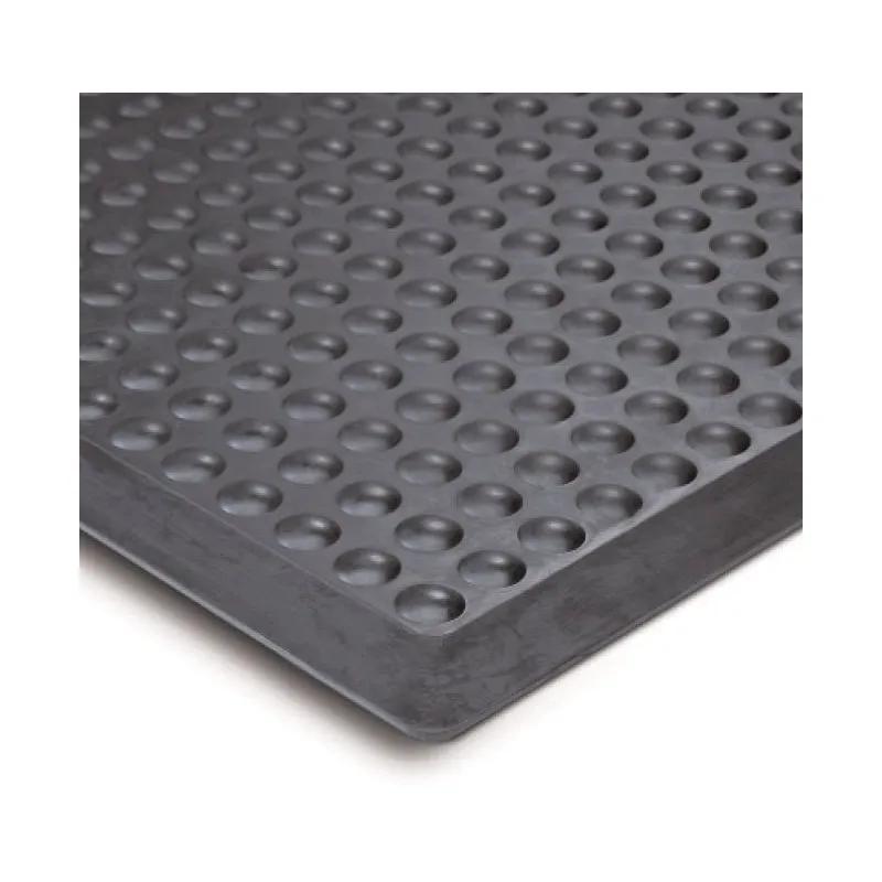 Bubble Mat Anti-Fatigue Floor Mat 36X24 IN Black Nitrile Rubber With Vinyl Foam Backing Beveled Edging 1/Each