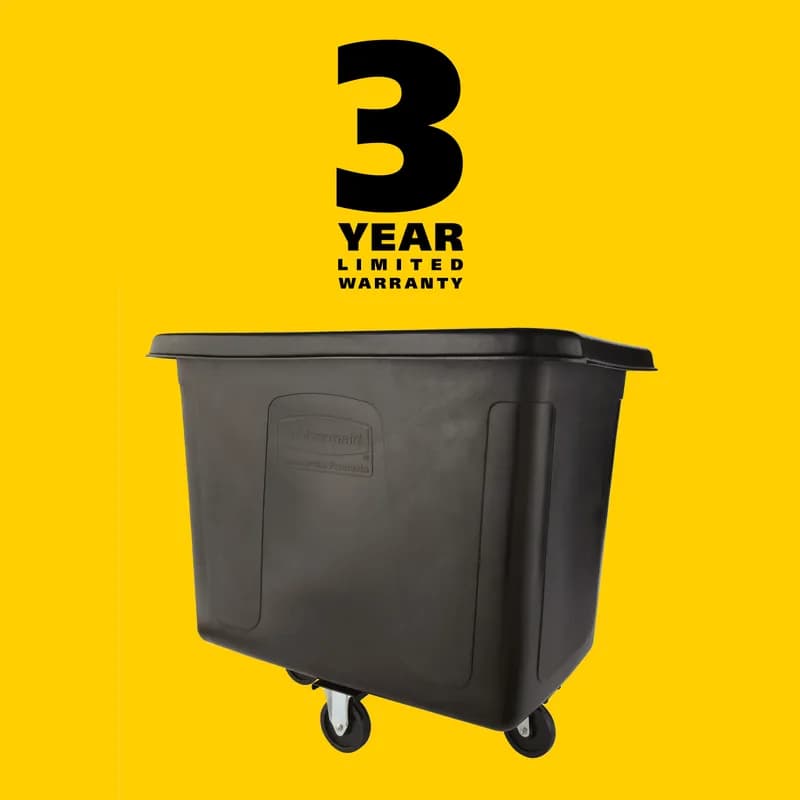 Cube Truck 43.75X31X37 IN 16 Cubic Foot Black Plastic FDA Approved 1/Each