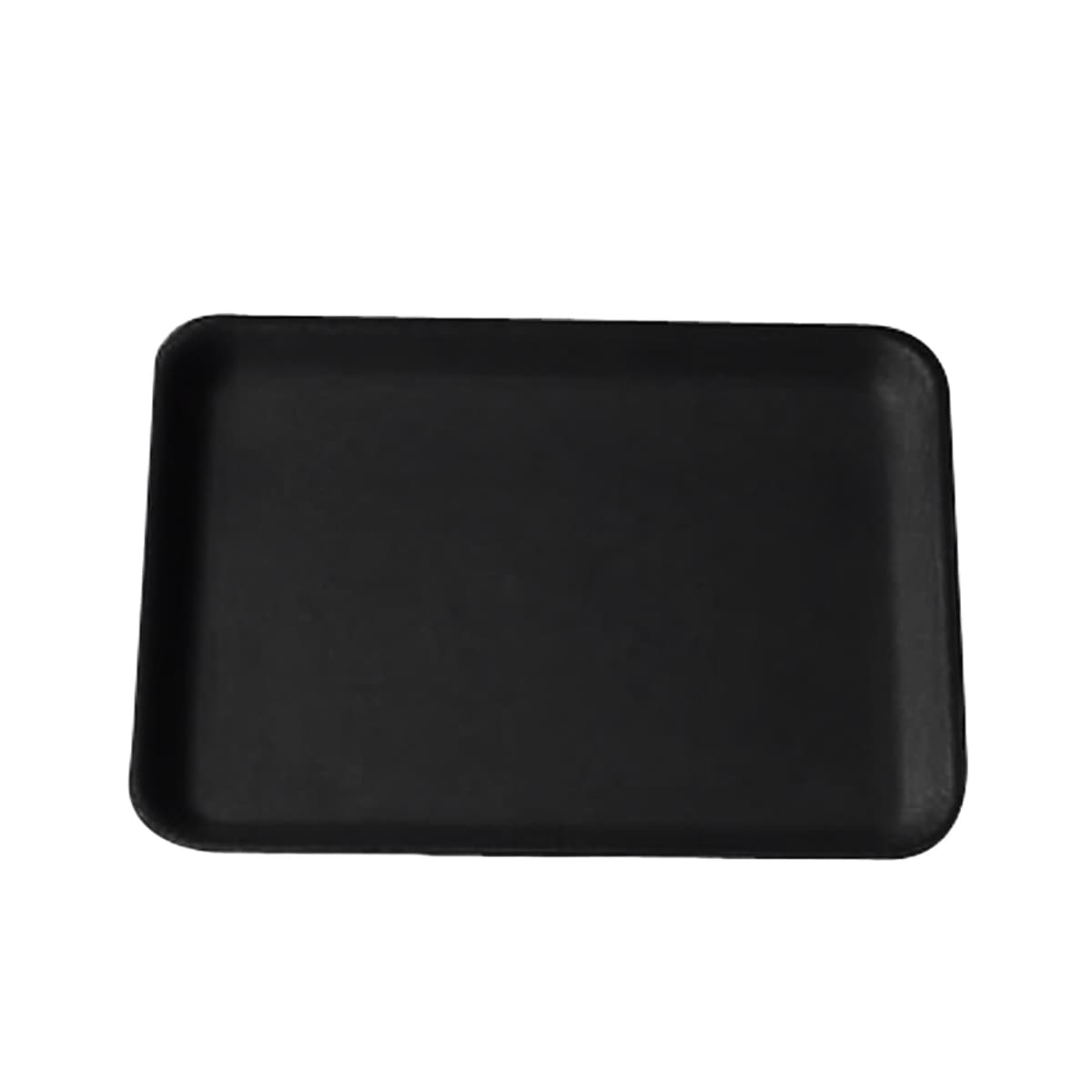 4S Meat Tray 7.25X9.25X0.63 IN Polystyrene Foam Black Rectangle 500/Case