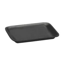 10S Meat Tray 5.88X10.75X0.63 IN Polystyrene Foam Black Rectangle 500/Case