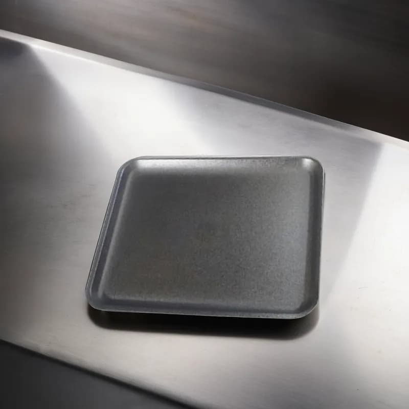 1014 Meat Tray 9.75X14X1 IN Polystyrene Foam Black Rectangle 100/Case