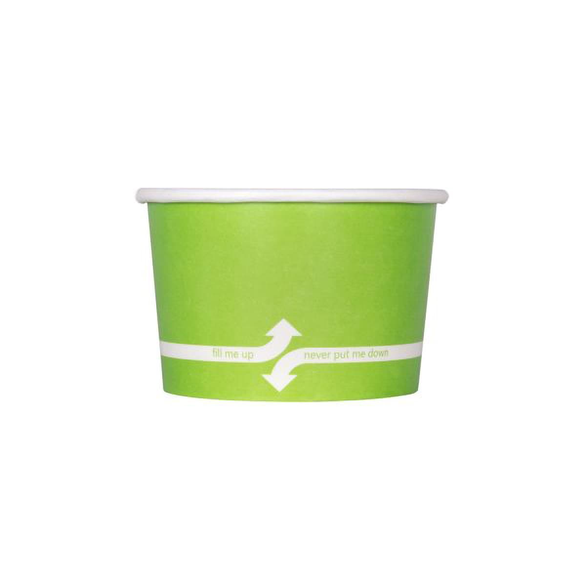 Karat® Food Container Base 4 OZ Double Wall Poly-Coated Paper Green Round 1000/Case