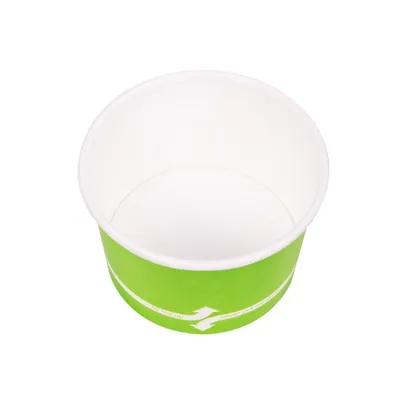 Karat® Food Container Base 4 OZ Double Wall Poly-Coated Paper Green Round 1000/Case