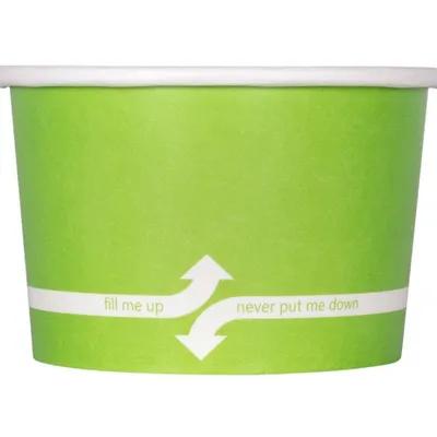 Karat® Food Container Base 4 OZ Double Wall Poly-Coated Paper Green Round 1000/Case