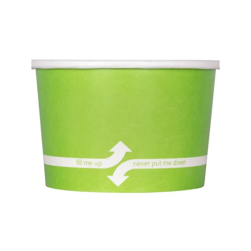 Karat® Food Container Base 4 OZ Double Wall Poly-Coated Paper Green Round 1000/Case