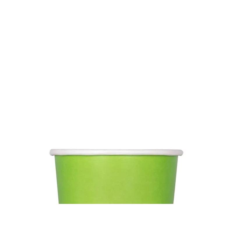 Karat® Food Container Base 4 OZ Double Wall Poly-Coated Paper Green Round 1000/Case