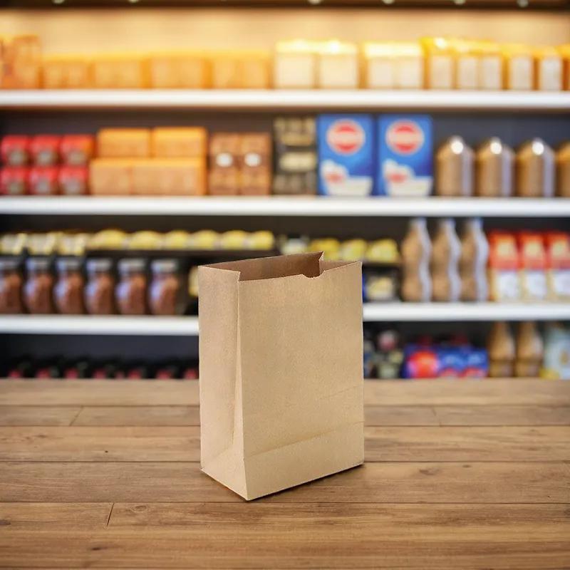 Grocery Bag 1/6 BBL Paper 40/40# With Self-Opening (SOS) Closure Duplex 400/Bundle