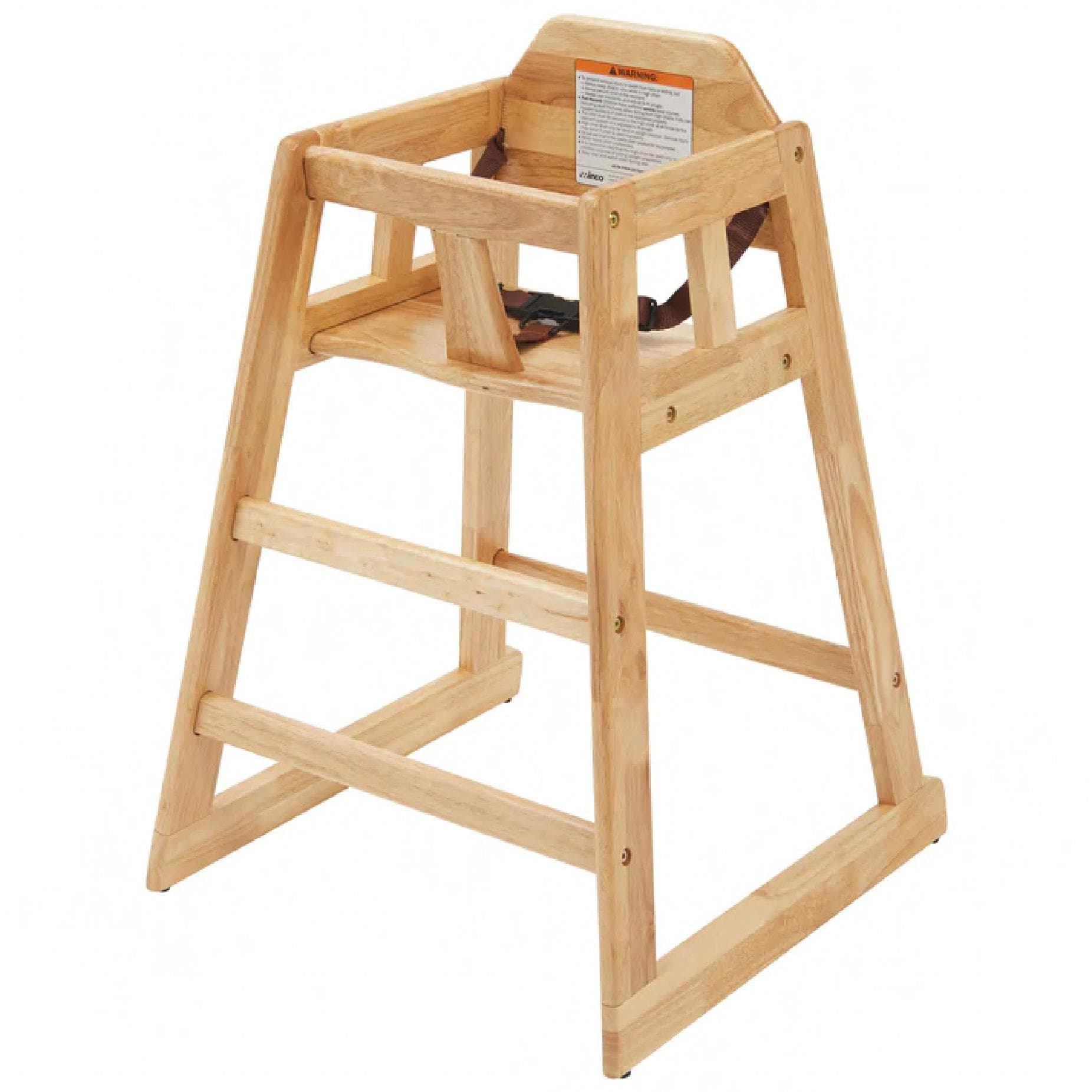 High Chair 20.13X19.38X29.25 IN Natural Wood Knocked Down Stackable 1/Each