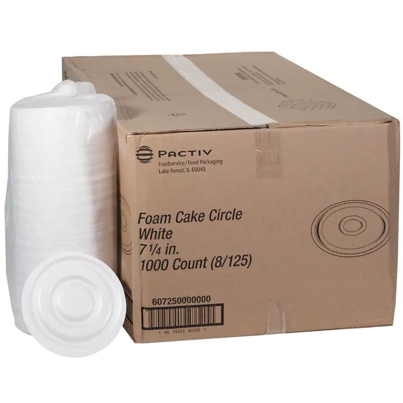 Cake Circle 7.25 IN Polystyrene Foam White Round 1000/Case