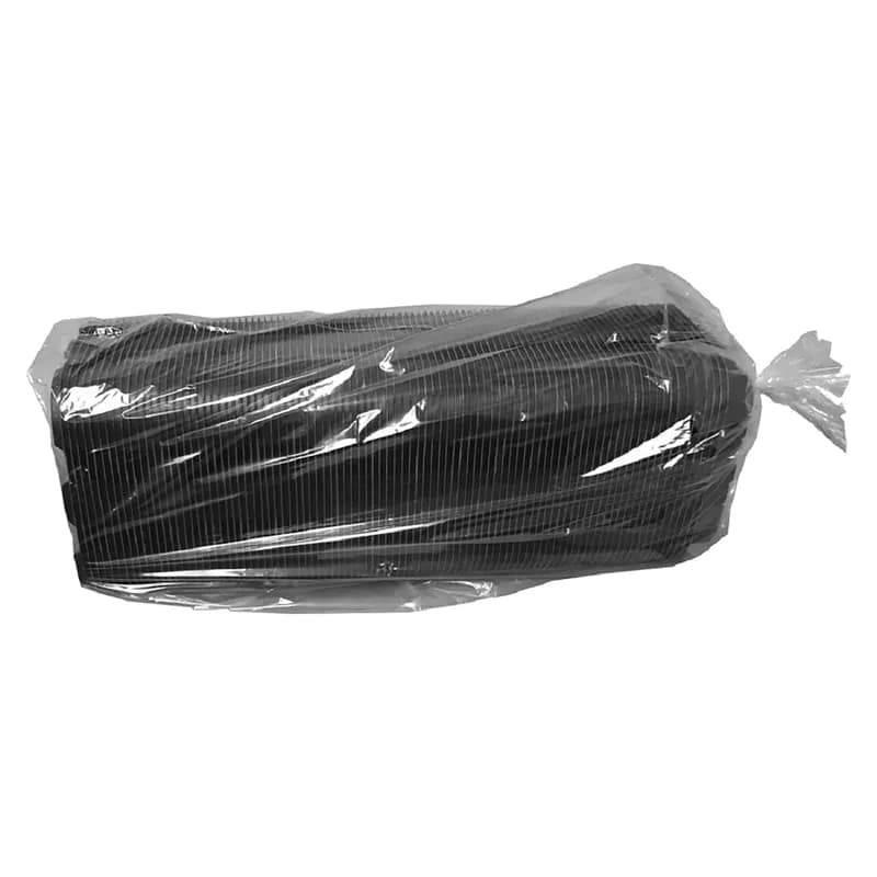 Crisp Food Technologies® Take-Out Container Base 8.46X8.46X1.67 IN PP Black Square Microwave Safe Anti-Fog 270/Case