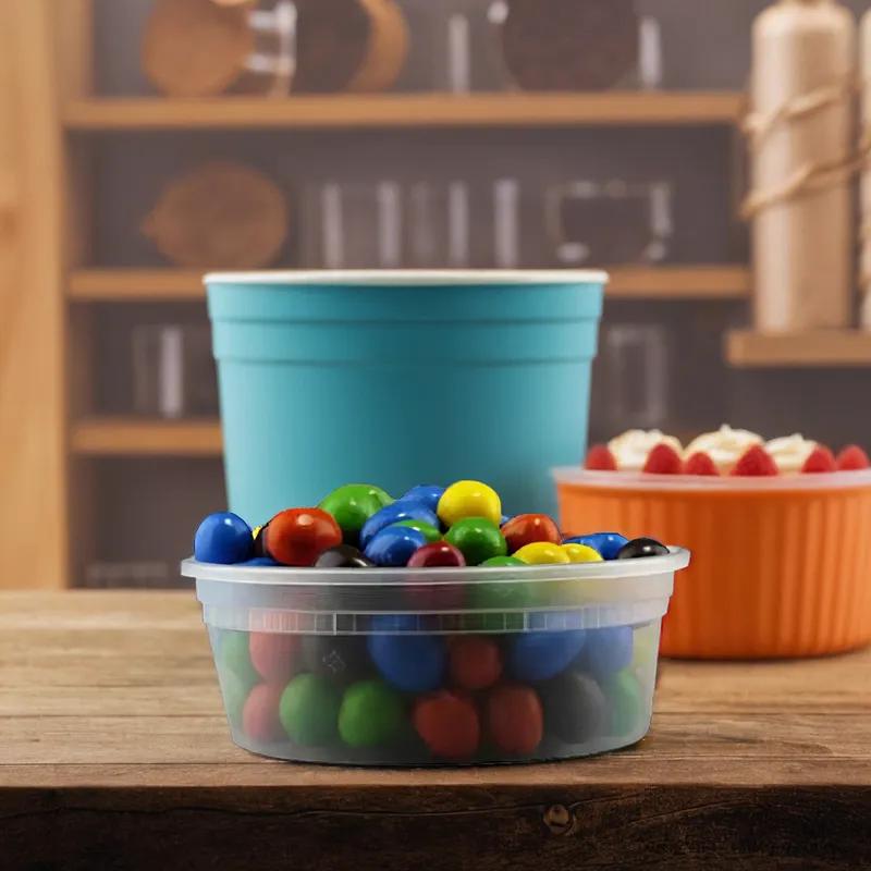 Deli Container Base & Lid Combo Plastic Round 250/Case