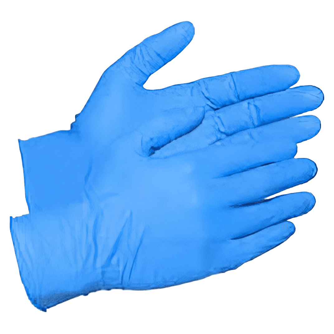 Gloves Large (LG) Blue 4MIL Nitrile Rubber Disposable Powder-Free 1000/Case