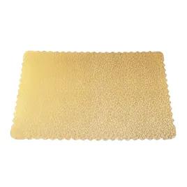 Goldwhen Cake Board 1/2 Size 18.75X13.75 IN Corrugated Paperboard Gold Scalloped 25/Case