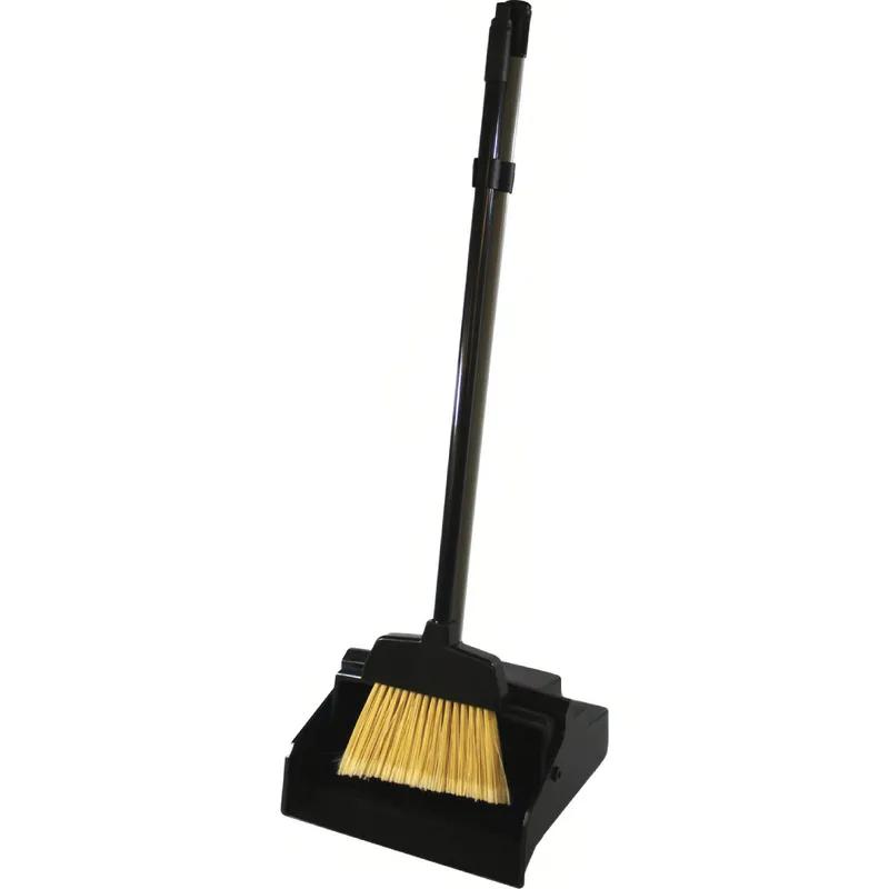 LobbyMaster® Dust Pan & Broom Black PVC Combo 1/Each